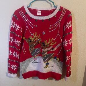 Girls Plus size 10/12 ugly Christmas Sweater $4.00